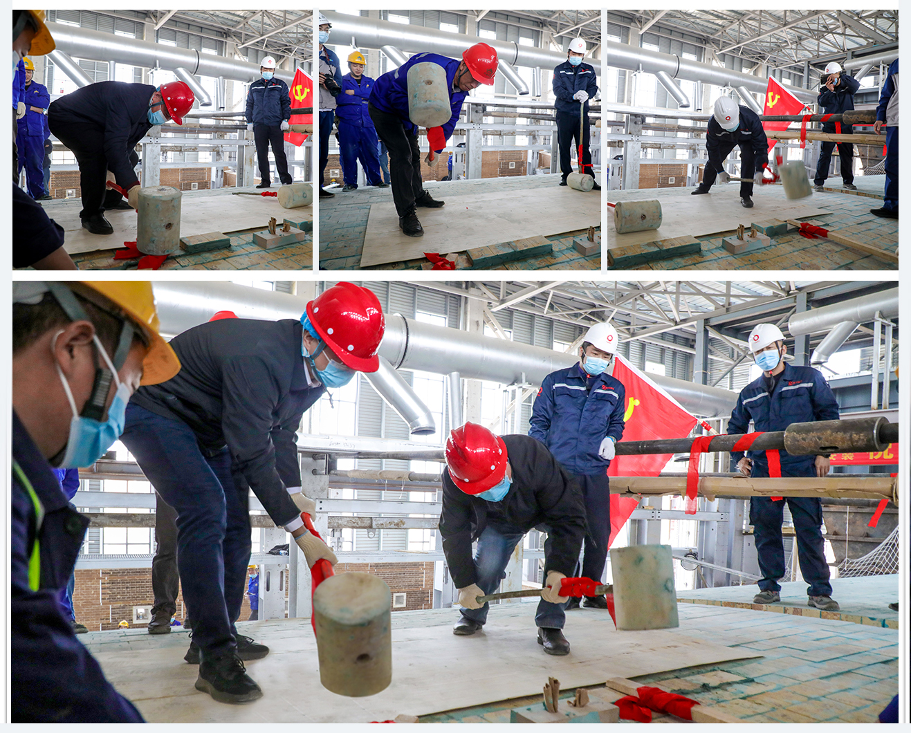 重要進展!許昌安彩熔窯大碹順利合攏